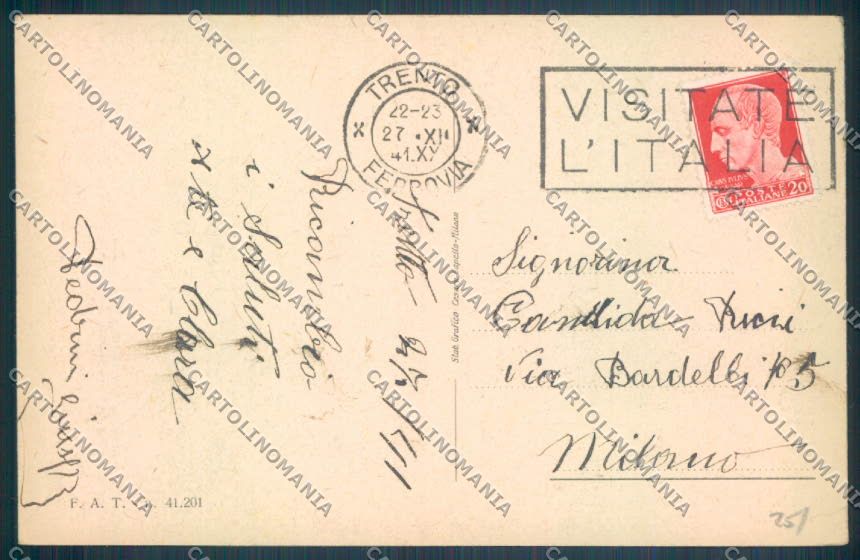 Trento Città Poste cartolina ZB0610 – retro