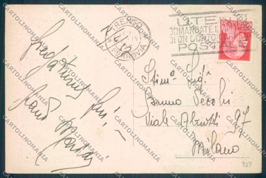 Trento Città Poste cartolina ZB0615 – retro