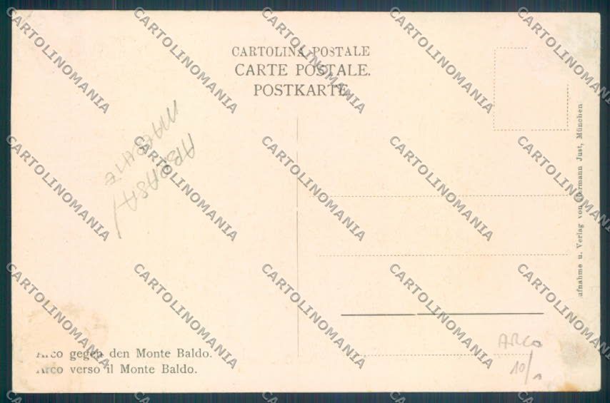 Trento Arco MACCHIE ABRASA cartolina ZB0632 – retro