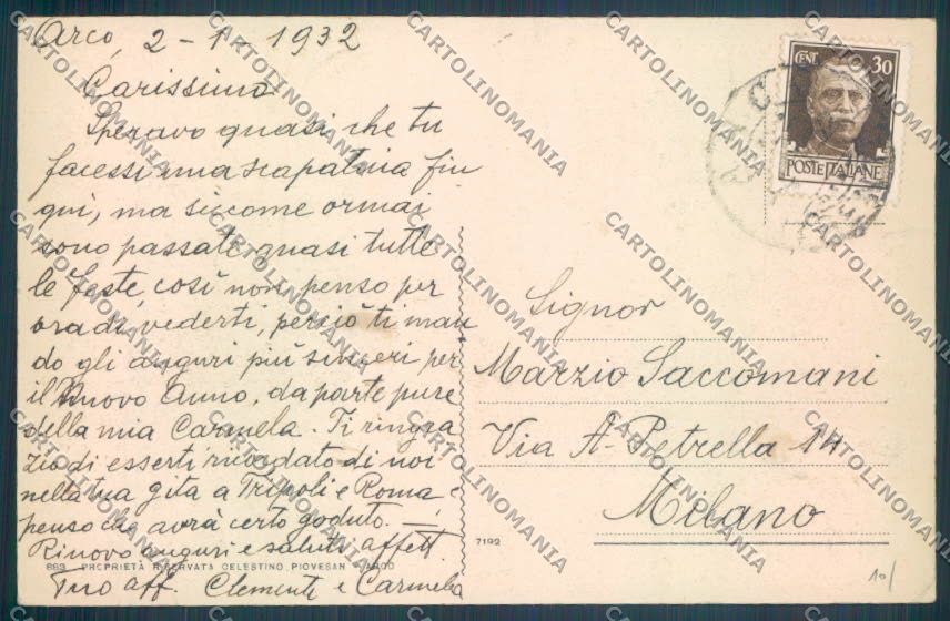 Trento Arco cartolina ZB0644 – retro