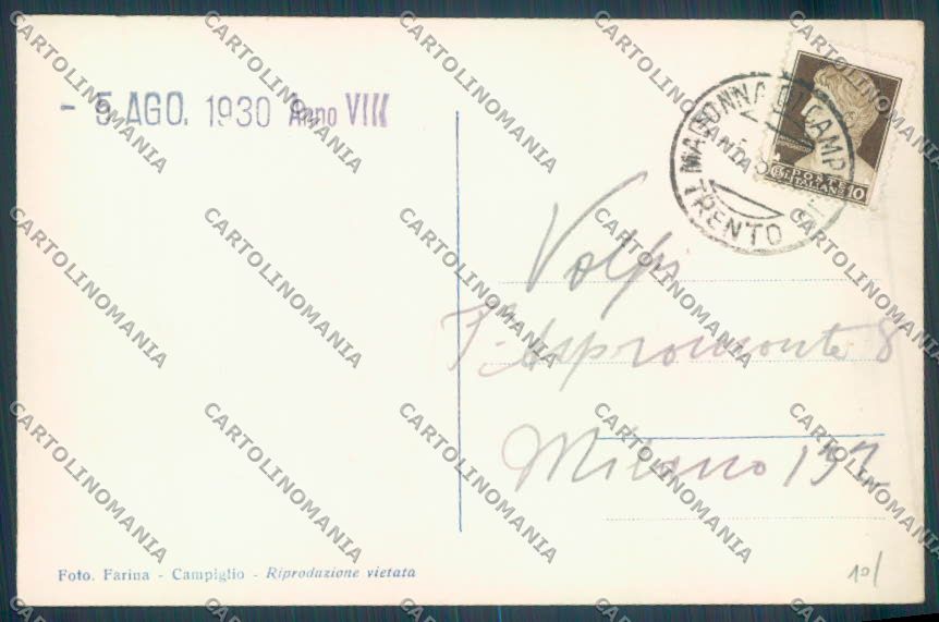 Trento Pinzolo Madonna di Campiglio Foto cartolina ZB0721 – retro