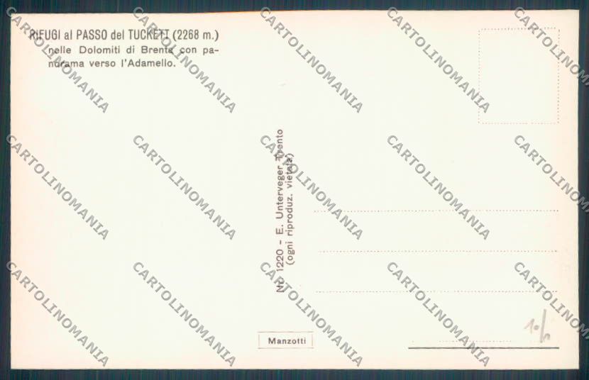 Trento Pinzolo Madonna di Campiglio Rifugio Tuckett Foto cartolina ZB0740 – retro