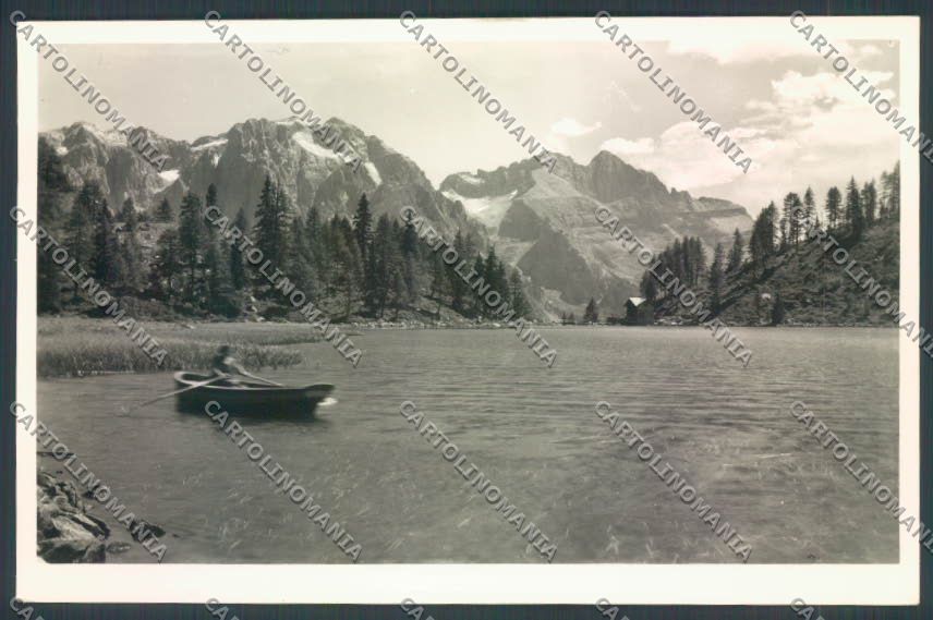 Trento Pinzolo Madonna di Campiglio Barca Lago Malghette Foto cartolina ZB0745 – fronte