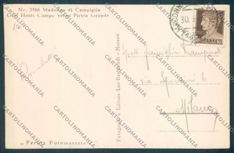 Trento Pinzolo Madonna di Campiglio Foto cartolina ZB0756 – retro