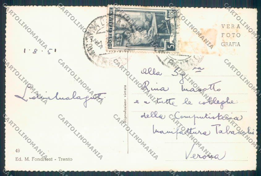 Trento Pinzolo Madonna di Campiglio Foto cartolina ZB0764 – retro