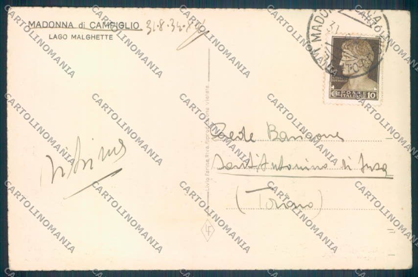 Trento Pinzolo Madonna di Campiglio Lago Malghette Foto cartolina ZB0767 – retro
