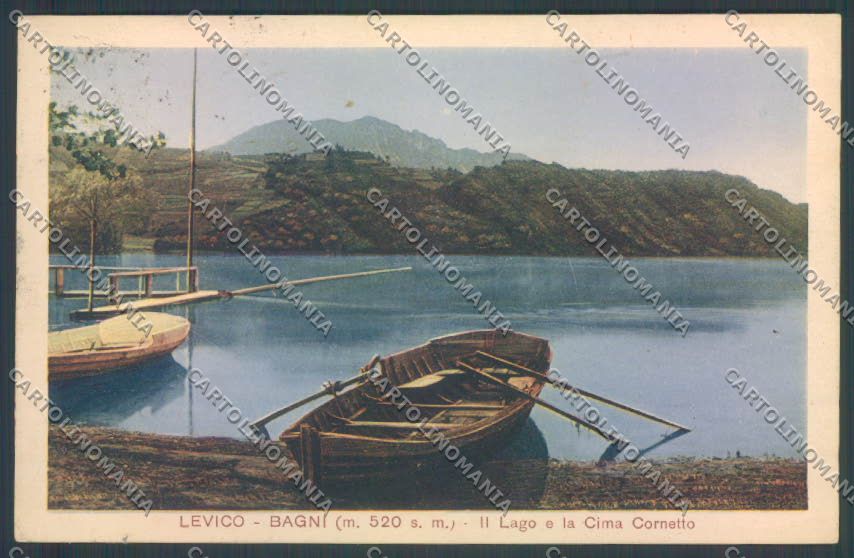 Trento Levico Terme Barca PIEGA cartolina ZB0784 – fronte