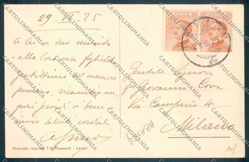 Trento Levico Terme ABRASA cartolina ZB0791 – retro