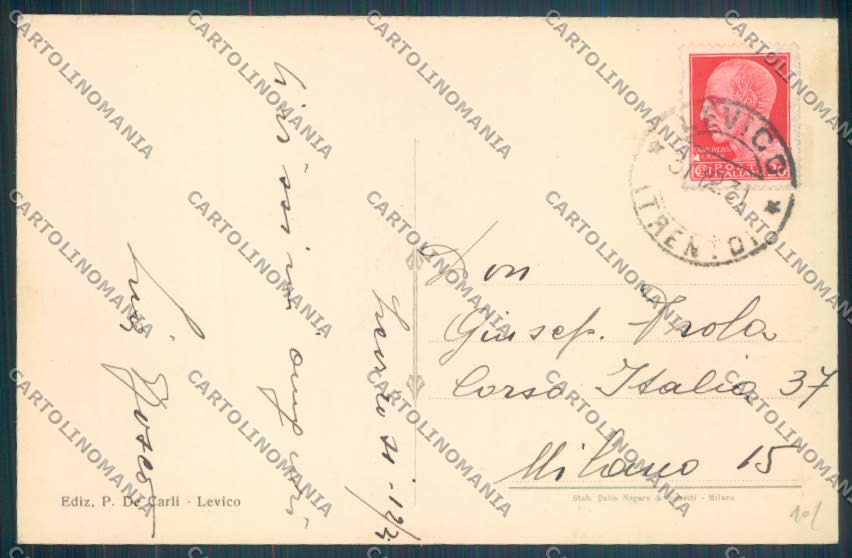 Trento Levico Terme cartolina ZB0795 – retro
