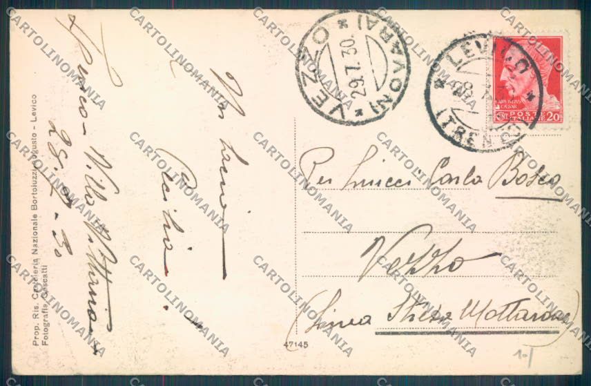 Trento Levico Terme cartolina ZB0798 – retro