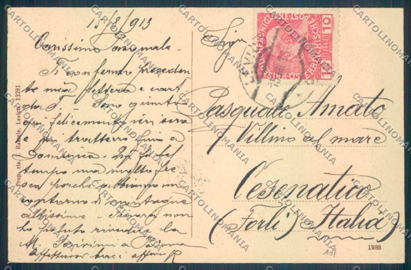 Trento Levico Terme cartolina ZB0825 – retro