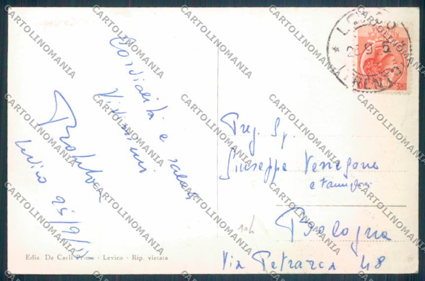 Trento Levico Terme Barca Foto cartolina ZB0831 – retro