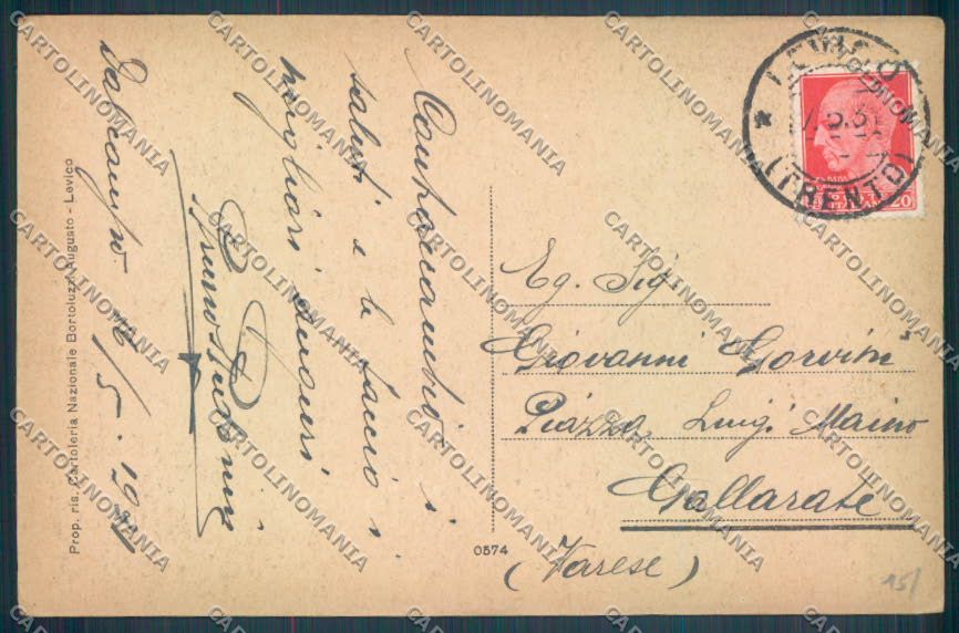 Trento Levico Terme cartolina ZB0837 – retro