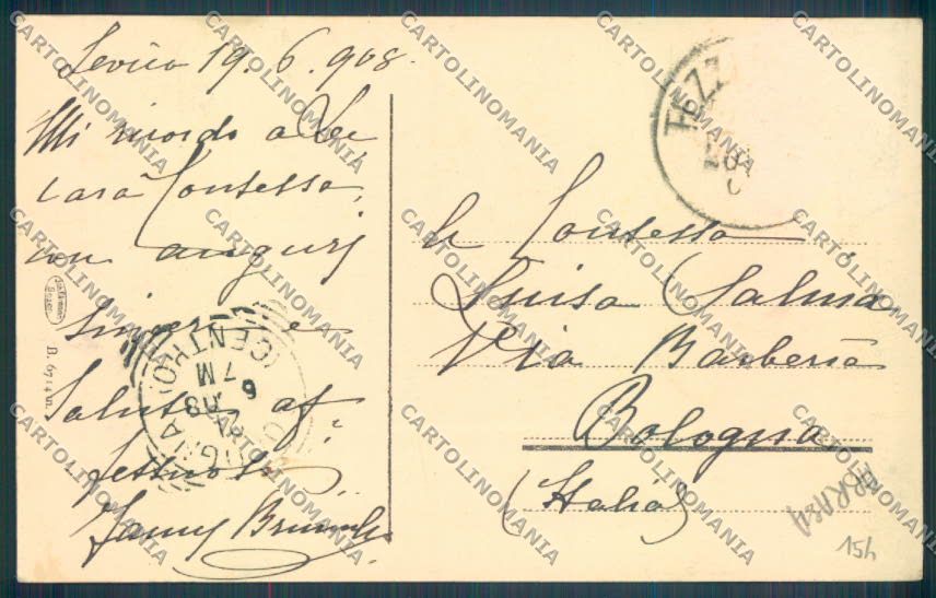 Trento Levico Terme ABRASA cartolina ZB0843 – retro