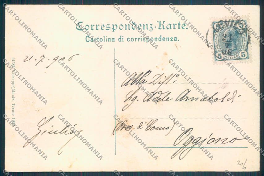 Trento Levico Terme cartolina ZB0848 – retro