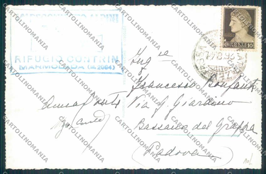 Trento Marmolada Rifugio Contrin Foto cartolina ZB0891 – retro
