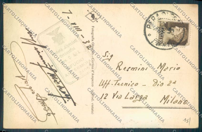 Trento Marmolada Ghiacciaio Alpinismo Foto cartolina ZB0901 – retro