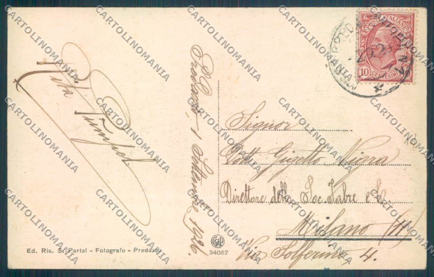 Trento Passo Rolle cartolina ZB0907 – retro