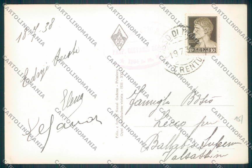 Trento Passo Rolle foto cartolina ZB0925 – retro