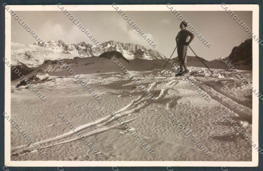 Trento Passo Rolle Nevicata Sci foto cartolina ZB0926 – fronte