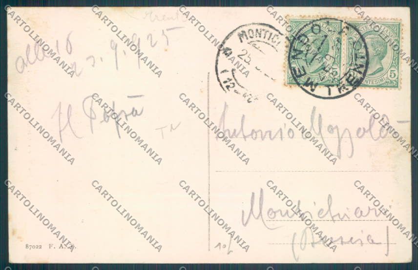 Trento Passo della Mendola cartolina ZB0933 – retro