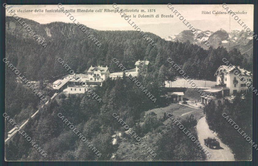 Trento Passo della Mendola Funicolare SCOLLATA cartolina ZB0937 – fronte