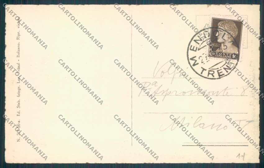 Trento Passo della Mendola cartolina ZB0941 – retro
