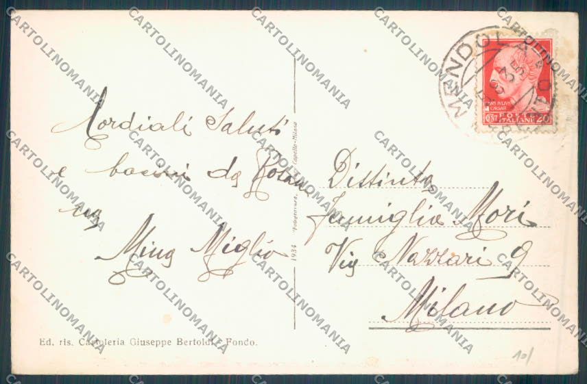 Trento Passo della Mendola cartolina ZB0947 – retro