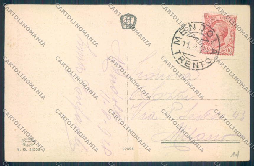Trento Passo della Mendola cartolina ZB0956 – retro