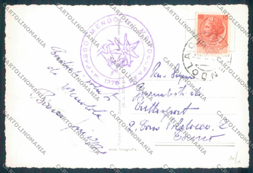 Trento Passo della Mendola Rifugio Roen Foto cartolina ZB0967 – retro