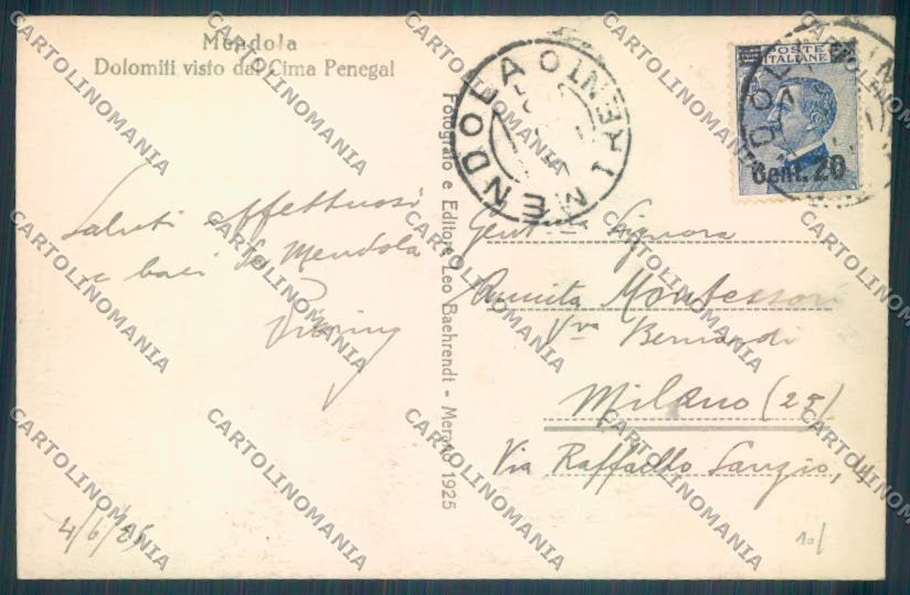 Trento Passo della Mendola Foto cartolina ZB0968 – retro