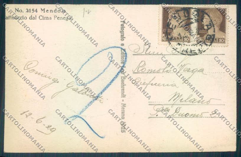 Trento Passo della Mendola Foto cartolina ZB0969 – retro