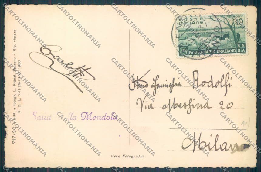 Trento Passo della Mendola Foto cartolina ZB0975 – retro