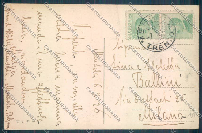 Trento Passo della Mendola cartolina ZB0980 – retro