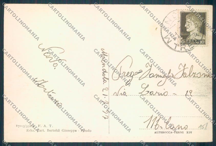 Trento Passo della Mendola cartolina ZB0981 – retro