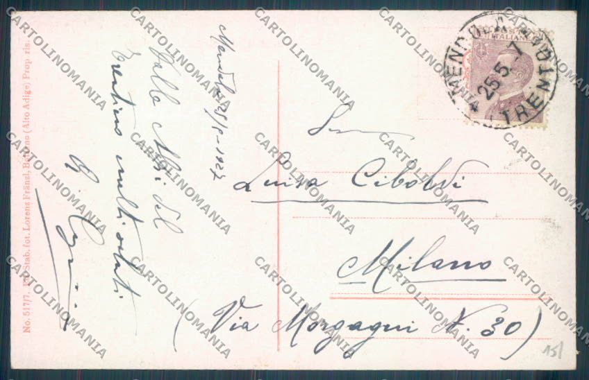 Trento Passo della Mendola cartolina ZB0983 – retro