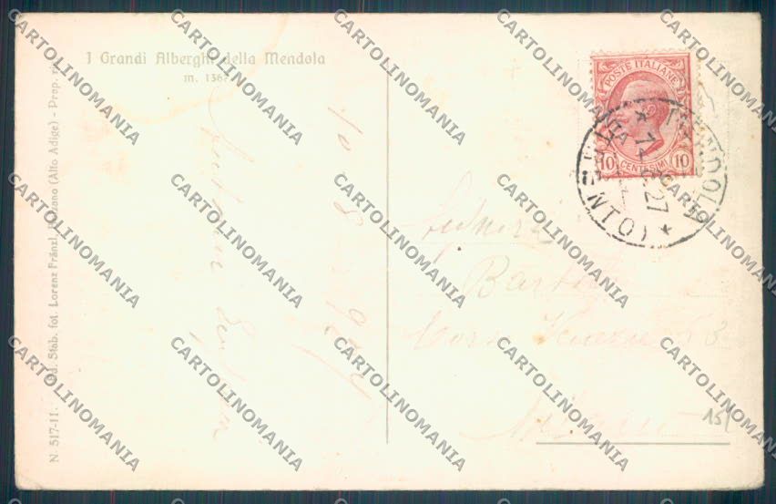 Trento Passo della Mendola cartolina ZB0984 – retro