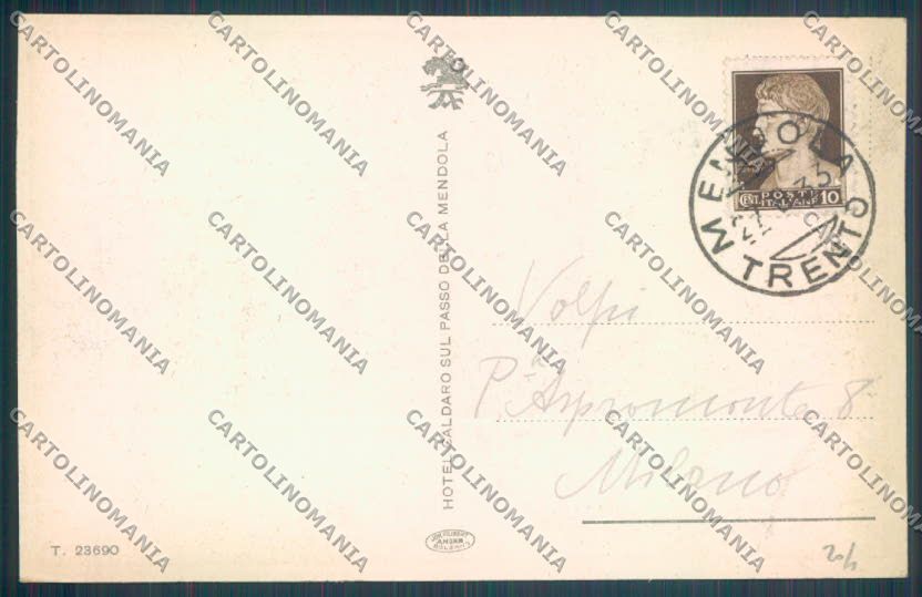 Trento Passo della Mendola cartolina ZB0997 – retro