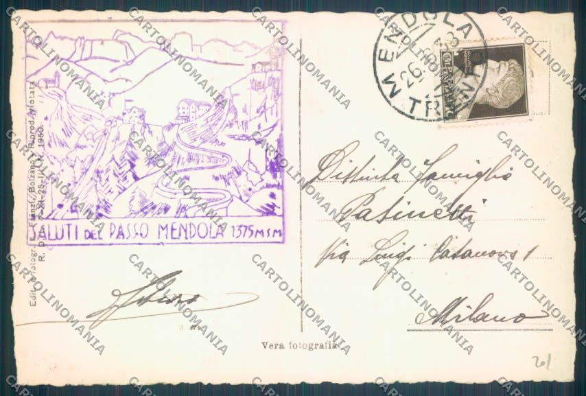 Trento Passo della Mendola Foto cartolina ZB0998 – retro