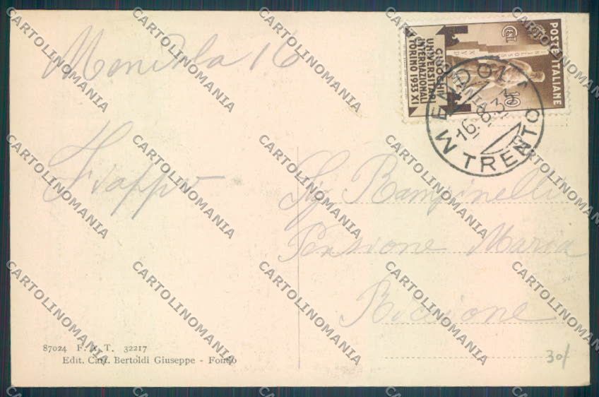 Trento Passo della Mendola cartolina ZB1000 – retro