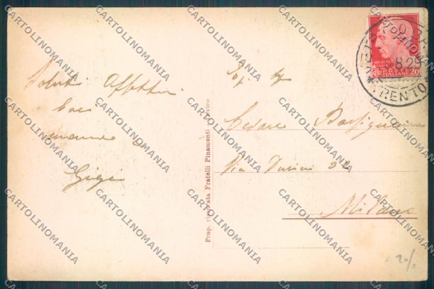 Trento Levico Terme Vetriolo cartolina ZB1011 – retro