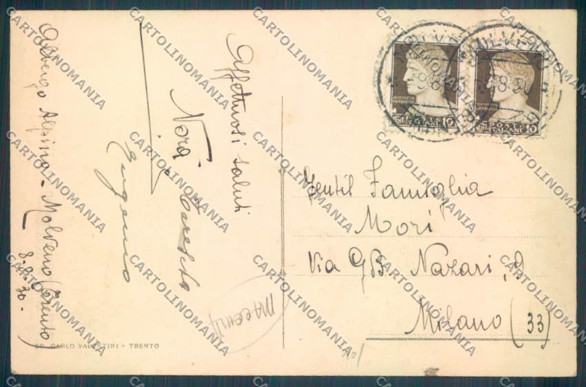Trento Molveno MACCHIA cartolina ZB1029 – retro
