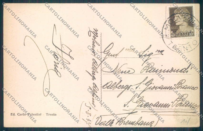 Trento Molveno cartolina ZB1032 – retro