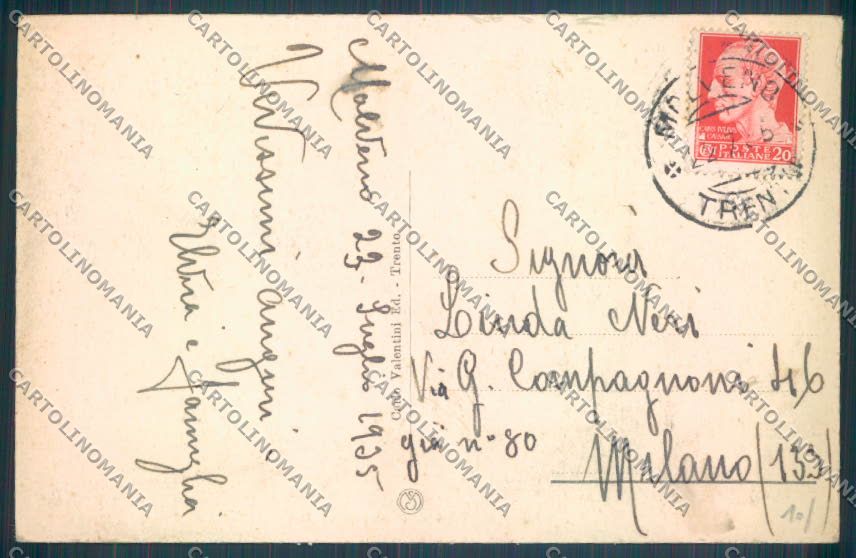 Trento Molveno cartolina ZB1034 – retro