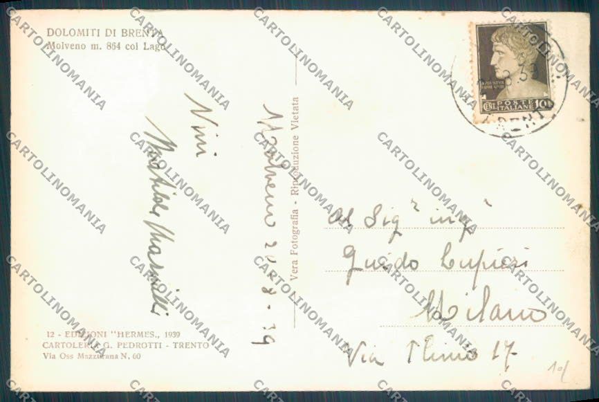 Trento Molveno Foto cartolina ZB1040 – retro