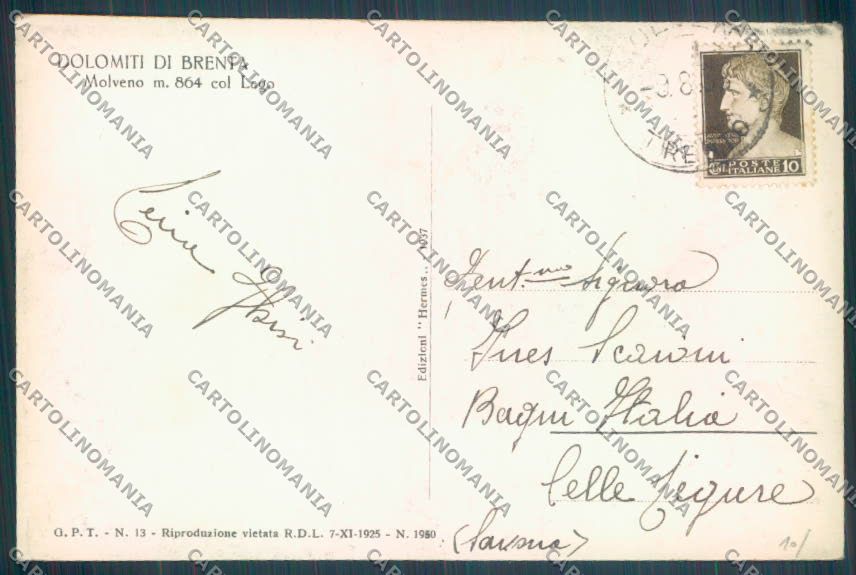 Trento Molveno Foto cartolina ZB1041 – retro
