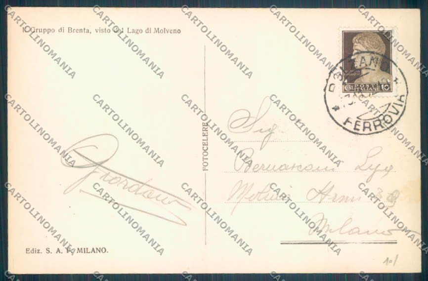Trento Molveno Foto cartolina ZB1042 – retro