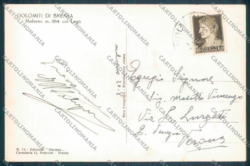 Trento Molveno Foto cartolina ZB1047 – retro