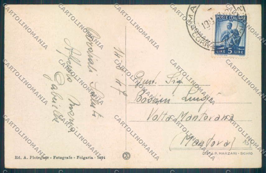 Trento Folgaria cartolina ZB1050 – retro
