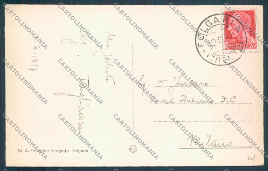 Trento Folgaria cartolina ZB1059 – retro